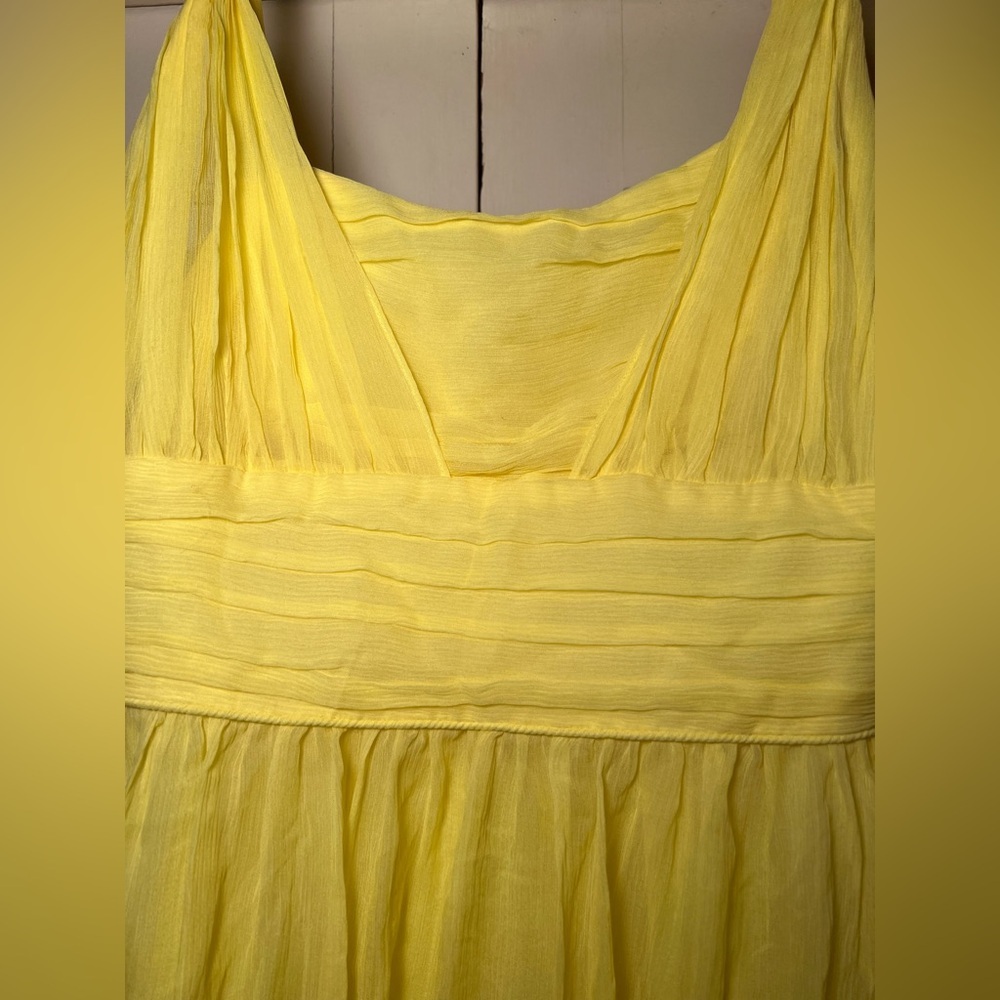 Banana Republic Silk Chiffon Babydoll Party Mini Dress Empire Waist, size 12 - Picture 10 of 16